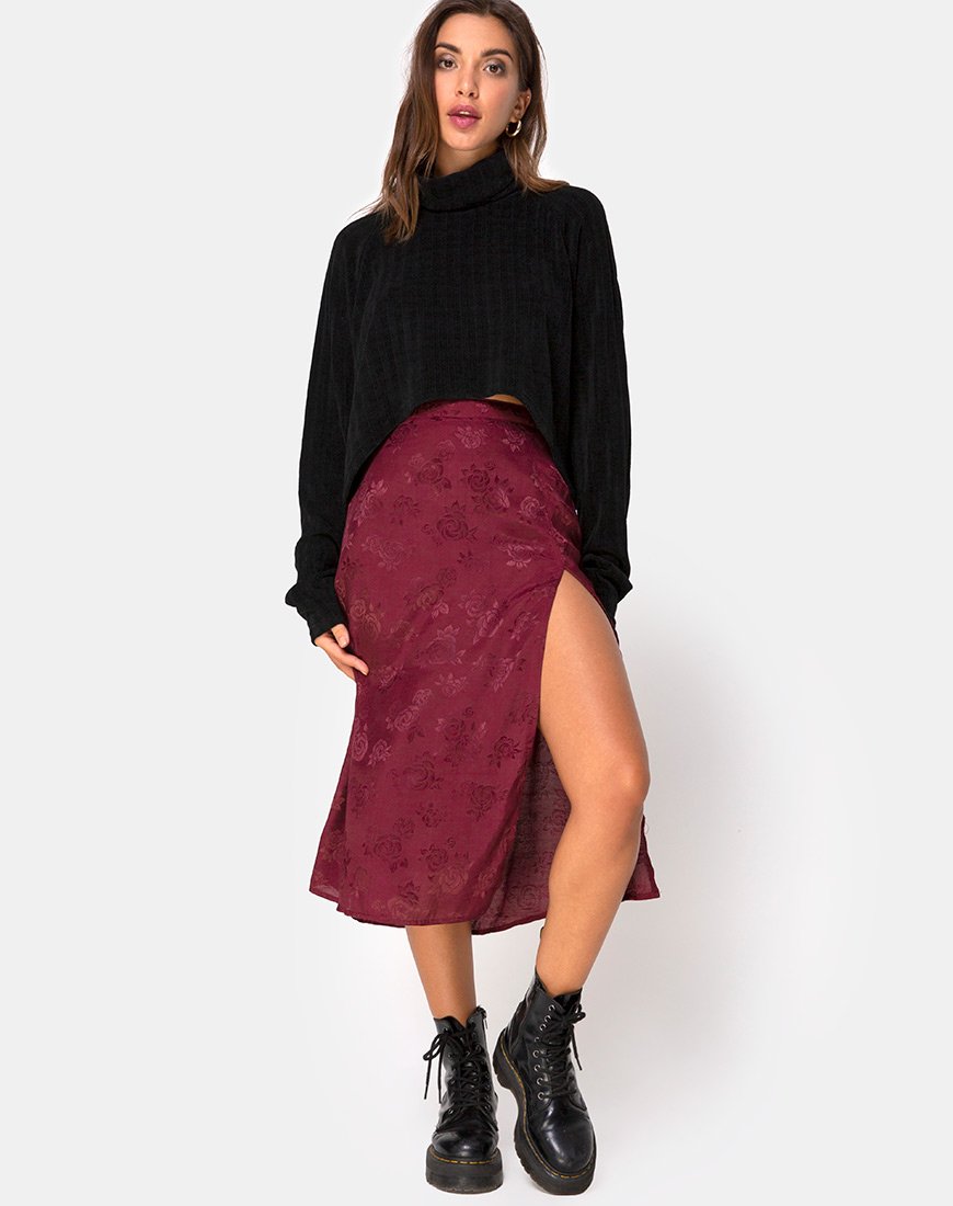 Bild von Saika Midirock aus Satin Rose Burgundy
