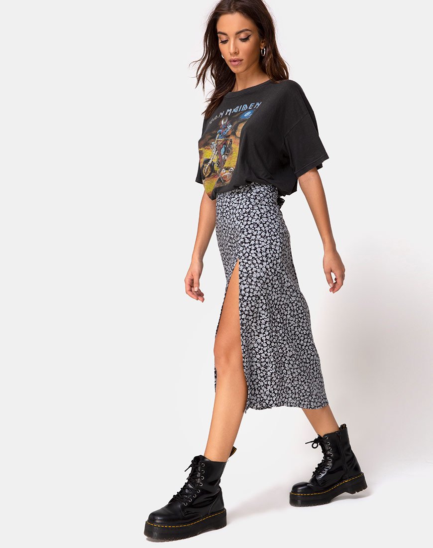 Bild von Saika Midirock in Ditsy Rose Schwarz