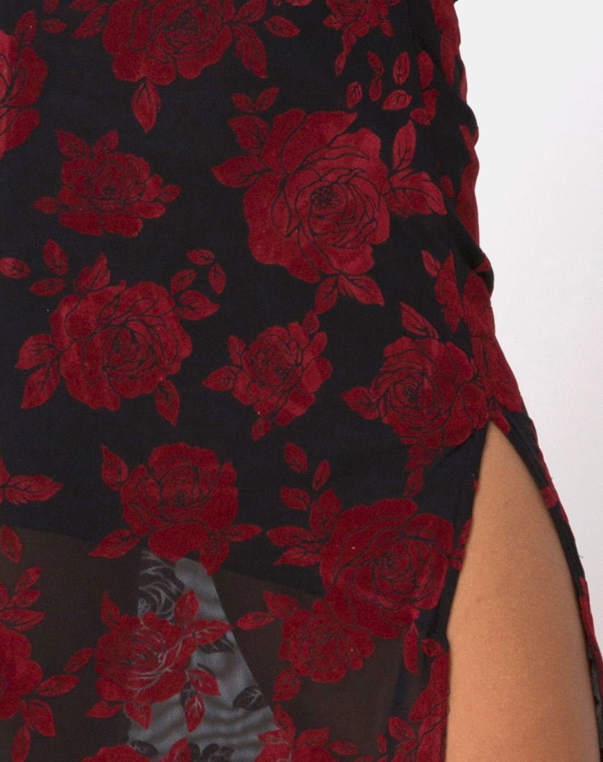 Bild von Saika Midirock in romantischem Rot Rosenflock