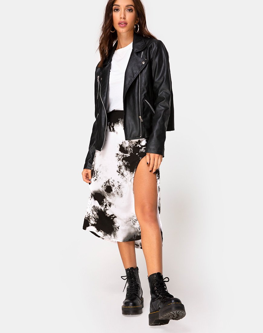 Bild von Saika Midirock in Mono Tie Dye Schwarz und Weiß