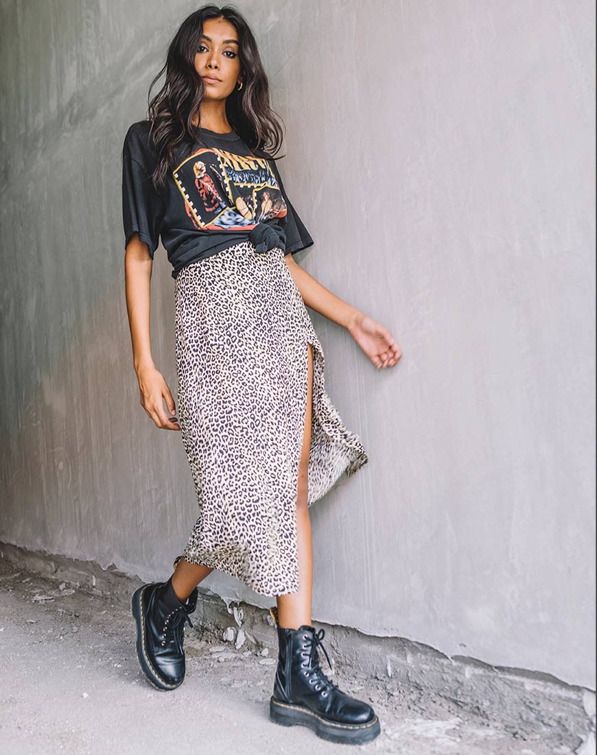 Bild von Saika Midirock in Rar Leopard Braun