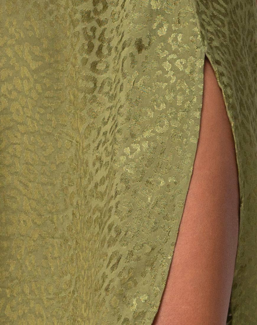 Bild von Saika Midirock aus Satin Gepard Khaki