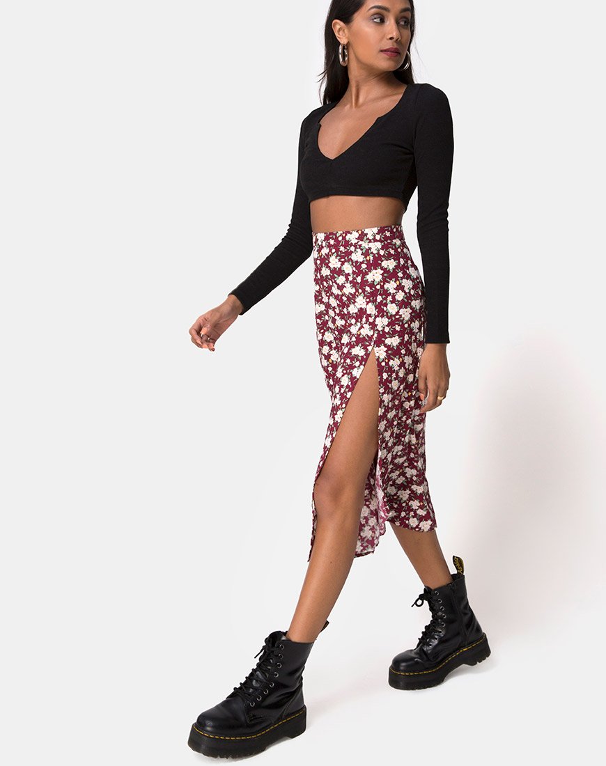 Bild von Saika Midirock in Wild Fleur Maroon