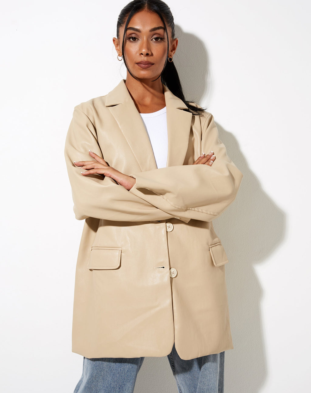Saken Blazer in Buttermilch