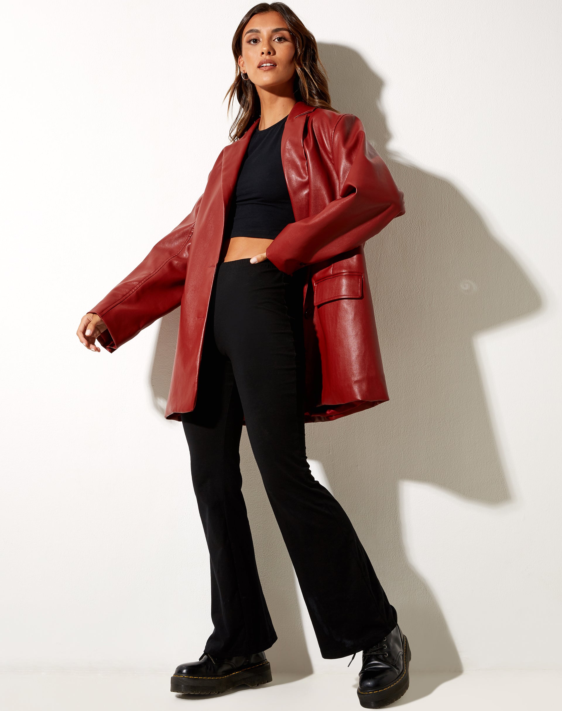 Bild von Saken Blazer in PU Rot