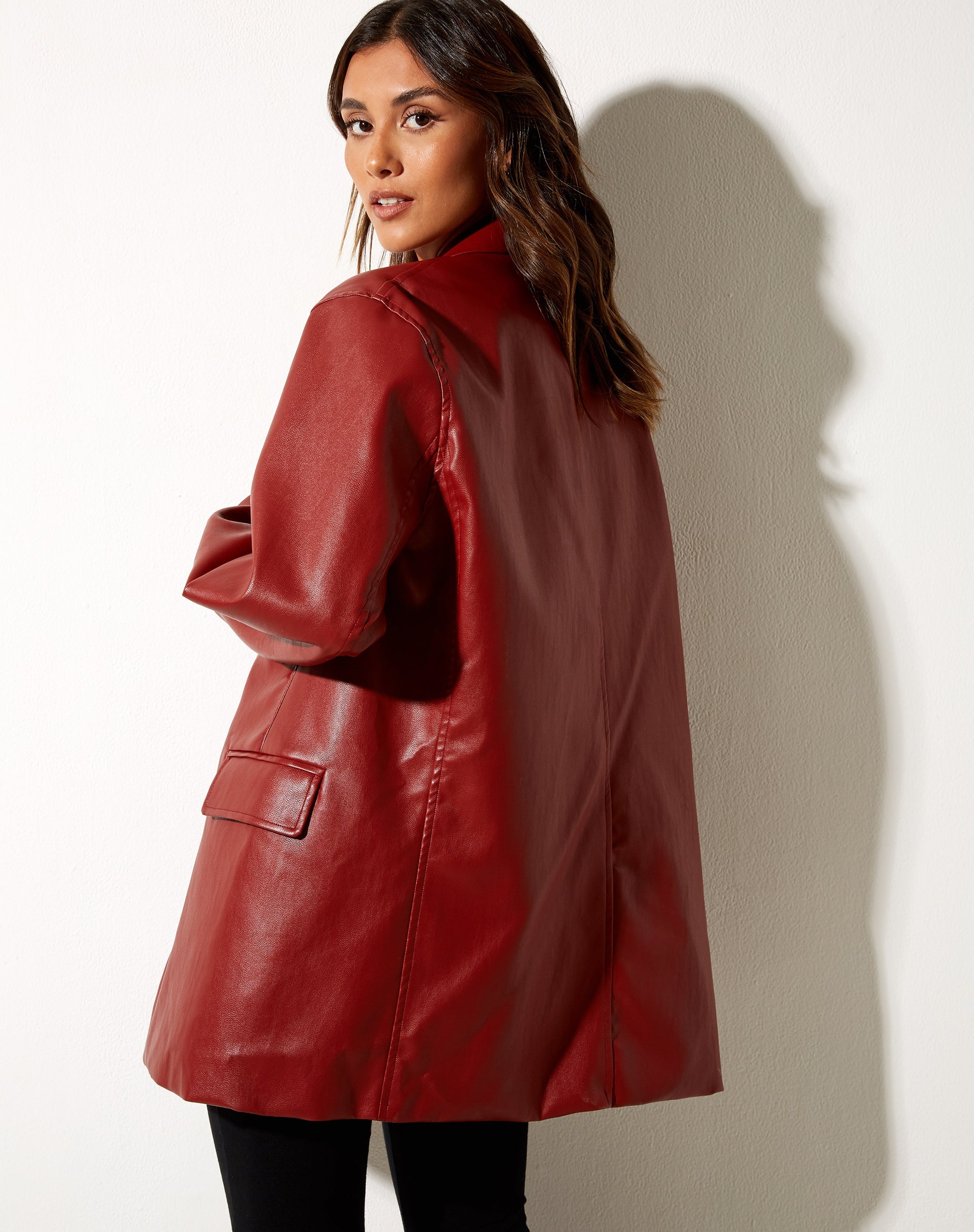 Bild von Saken Blazer in PU Rot