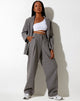 Image of Sakila Hose aus Wolle Grau und Schwarz