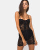 Image of Sakina Bodycon Kleid aus Spitze Schwarz