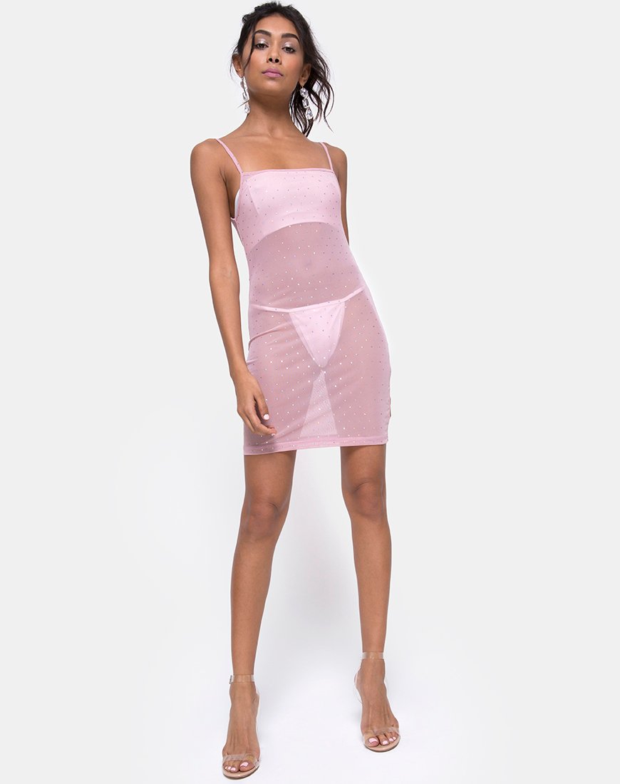 Bild von Seleh Kleid aus Kristallnetz Rose