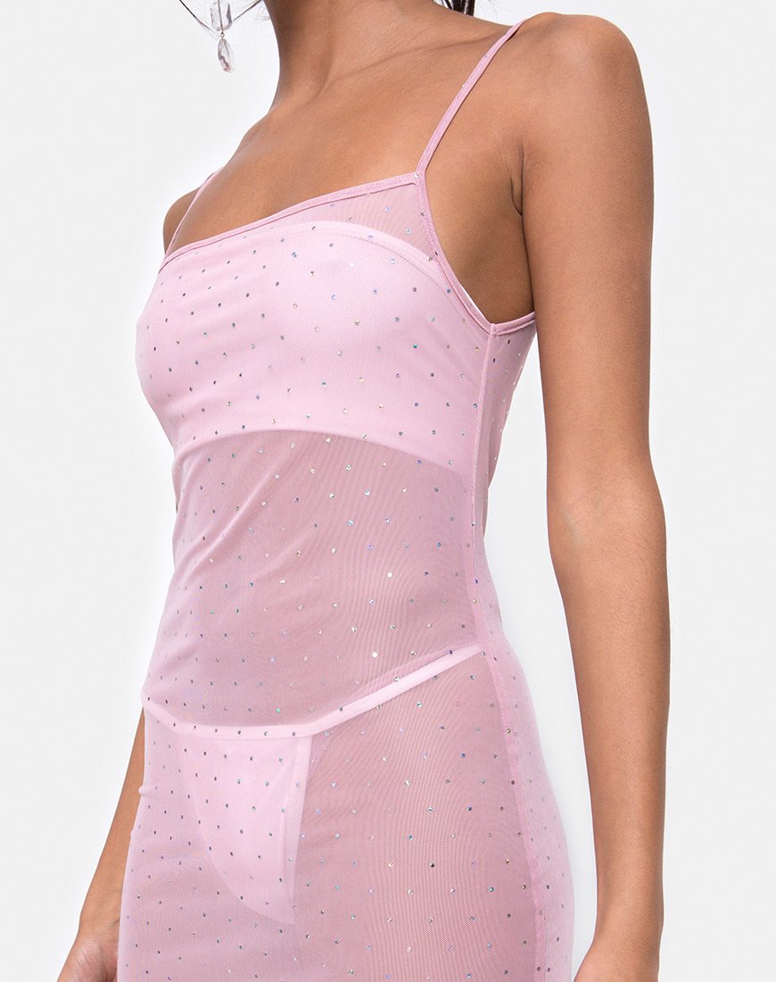Bild von Seleh Kleid aus Kristallnetz Rose