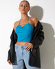 Bild von Salet Crop Top in Mesh Türkis