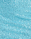 Drapierung Paillette Blau