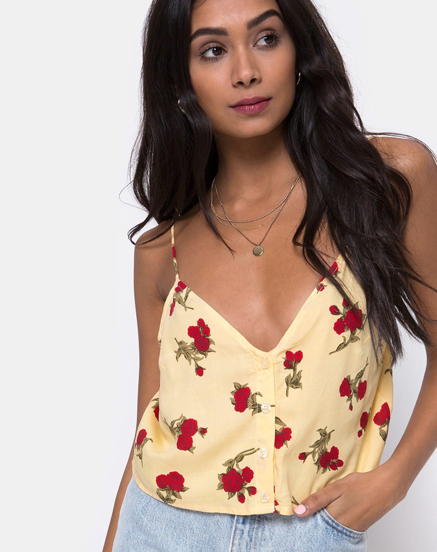 Bild von Sanami Cami Top in Falling Rose Gelb