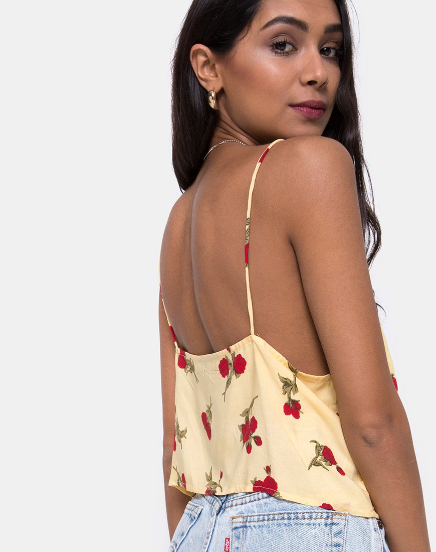 Sanami Cami Top in Herbstrosa Gelb