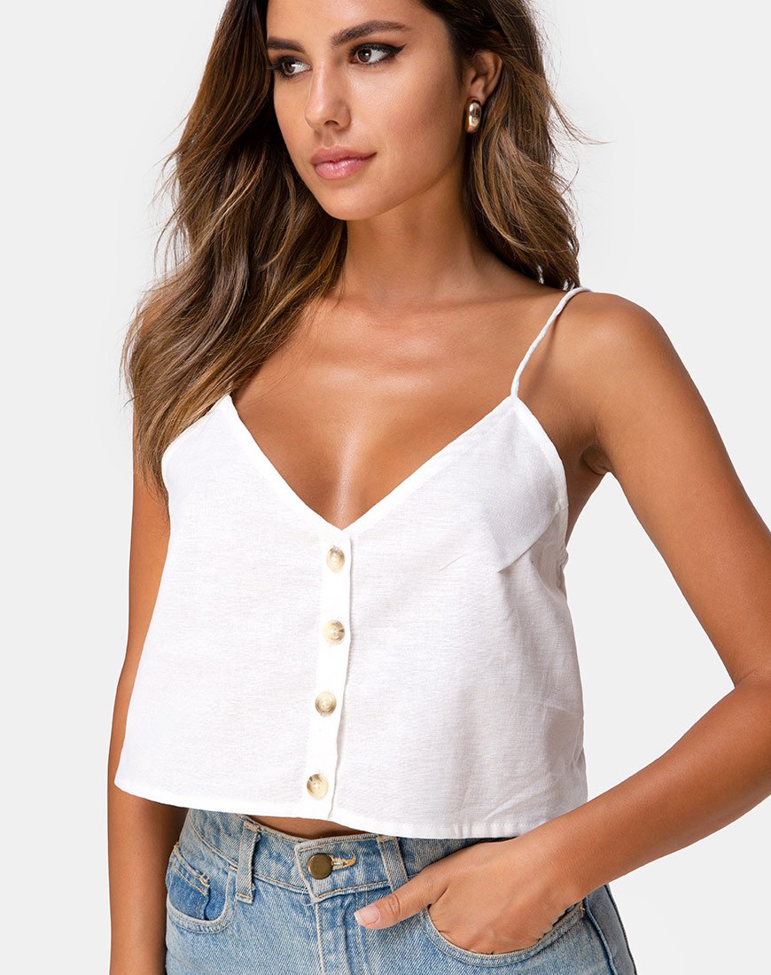 Sanami Cami Top in Elfenbein