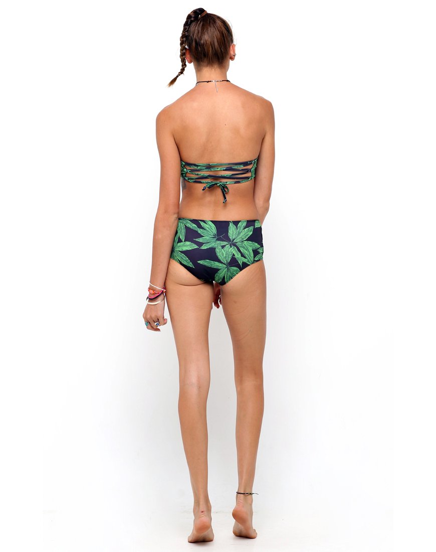 Image of Sandrift Trägerloses Bikini-Unterteil in Palm Leaf Green