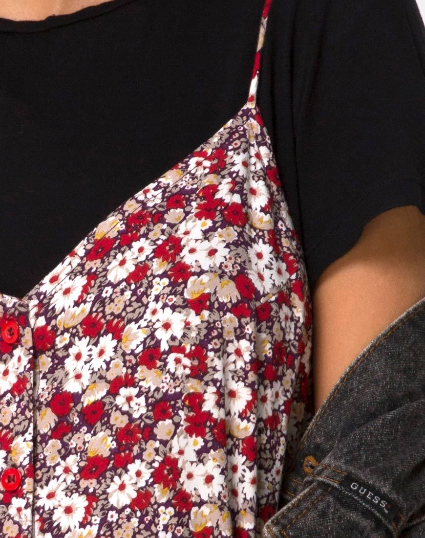 Bild von Sanna Slip Dress in Floral Charm Rot