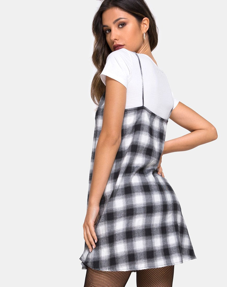Sanna Kleid in Schwarz-Weiß kariert