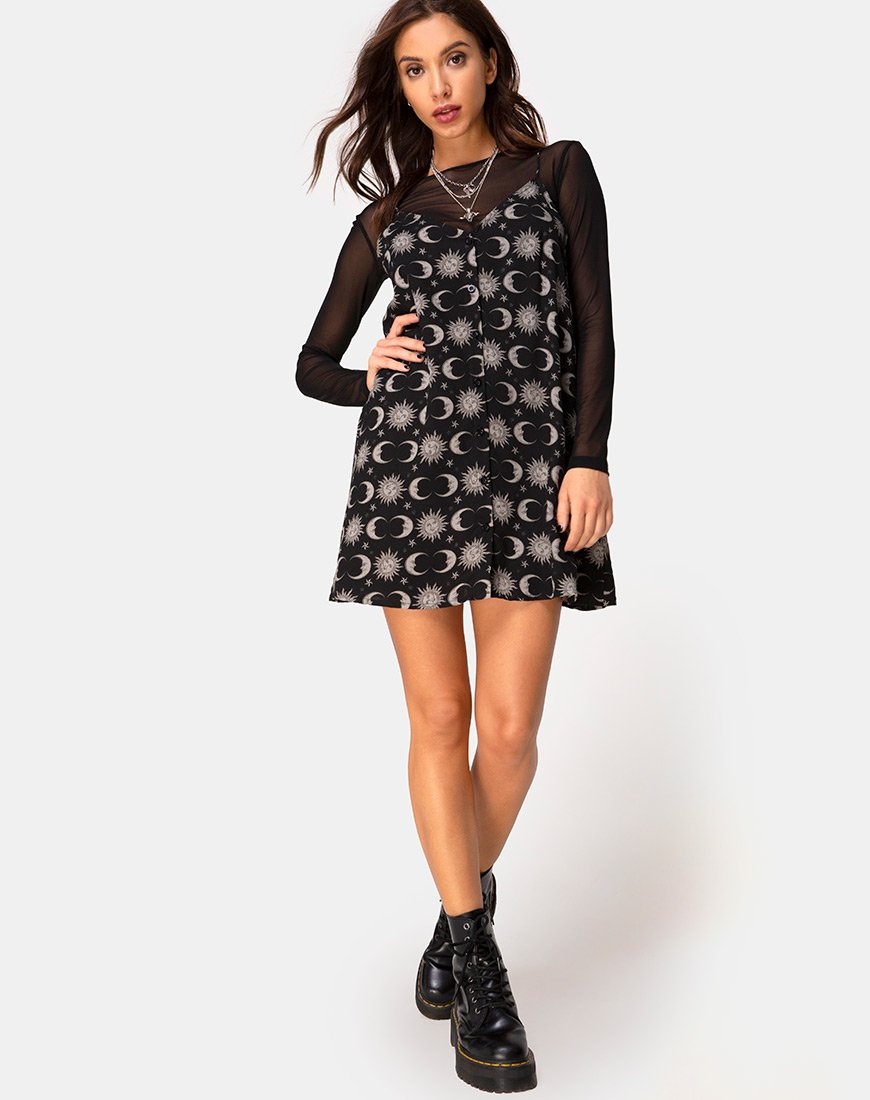 Image of Sanna Slip Dress in Moonlight Schwarz