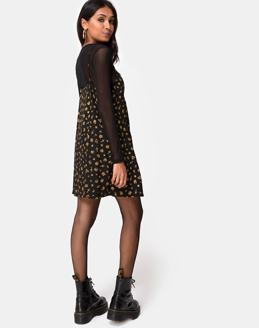 Image of Sanna Slip Dress in Mini Astro Schwarz