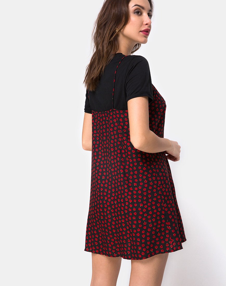 Image of Sanna Slip Dress in Dotty Rose Schwarz