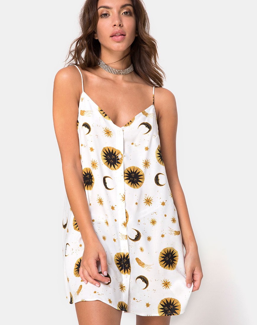 Sanna Slip-Kleid in himmlischer Creme