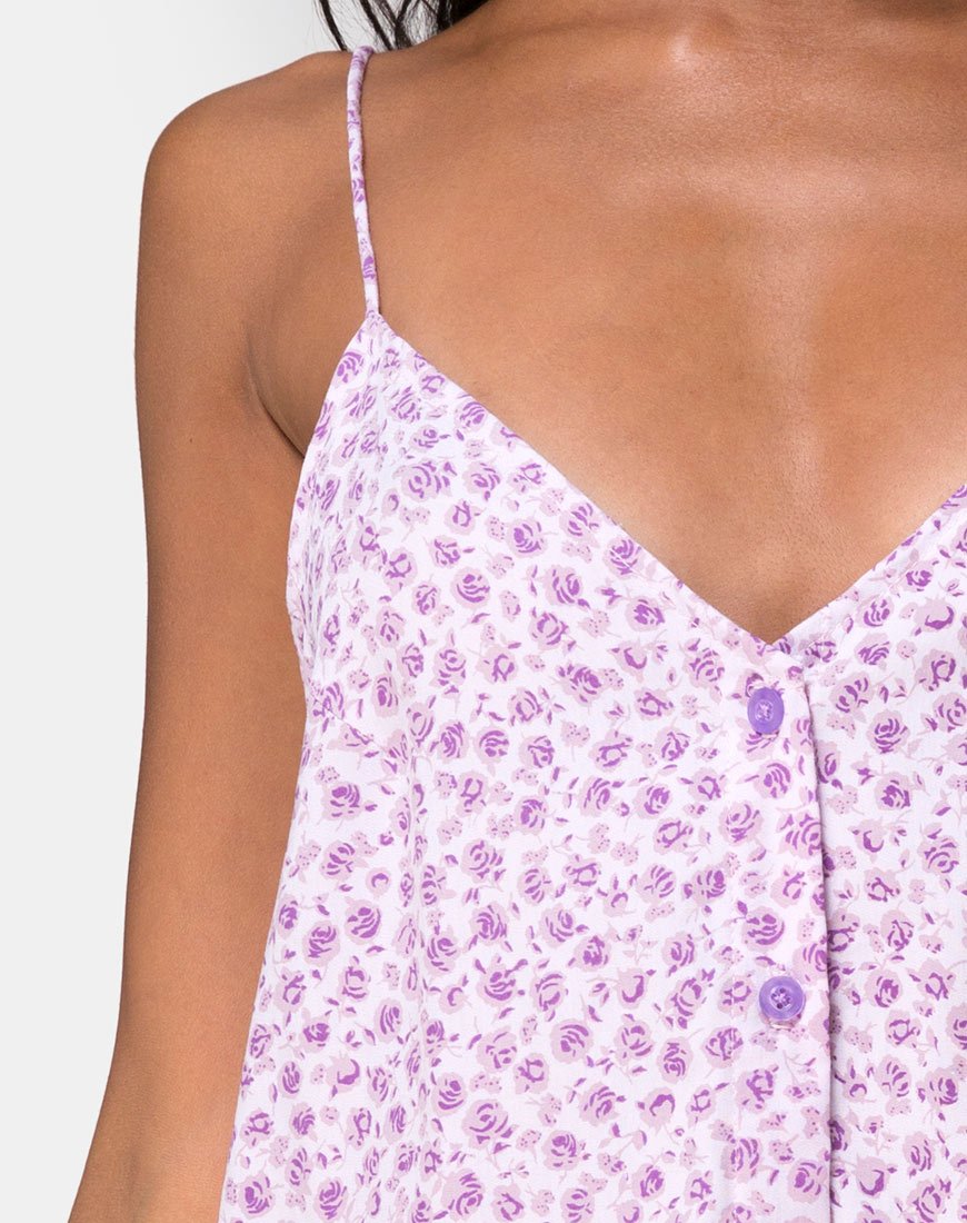 Bild von Sanna Slip Dress in Ditsy Rose Lilac