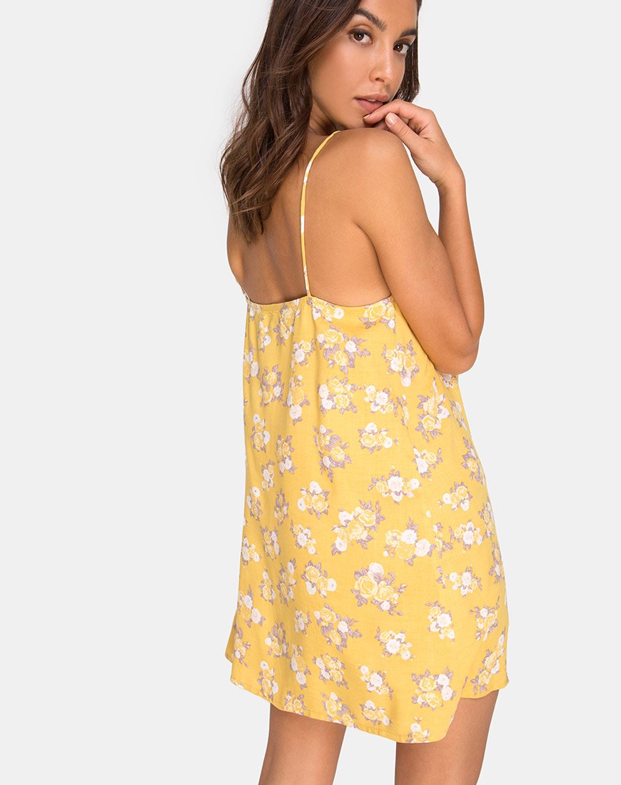Image of Sanna Slip Dress in Rose Bunch Gelb