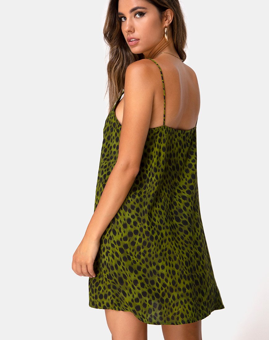 Bild von Sanna Slip Dress in Cheetah Khaki