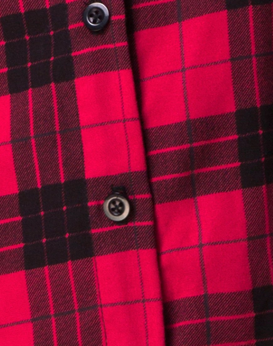 Image of Sanna Kleid in Winterkariert Rot und Schwarz