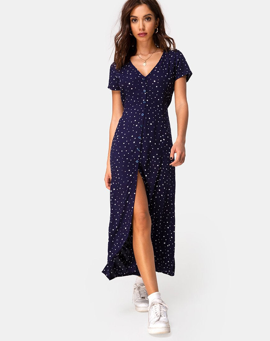 Sanrin Midikleid in Starstruck Navy