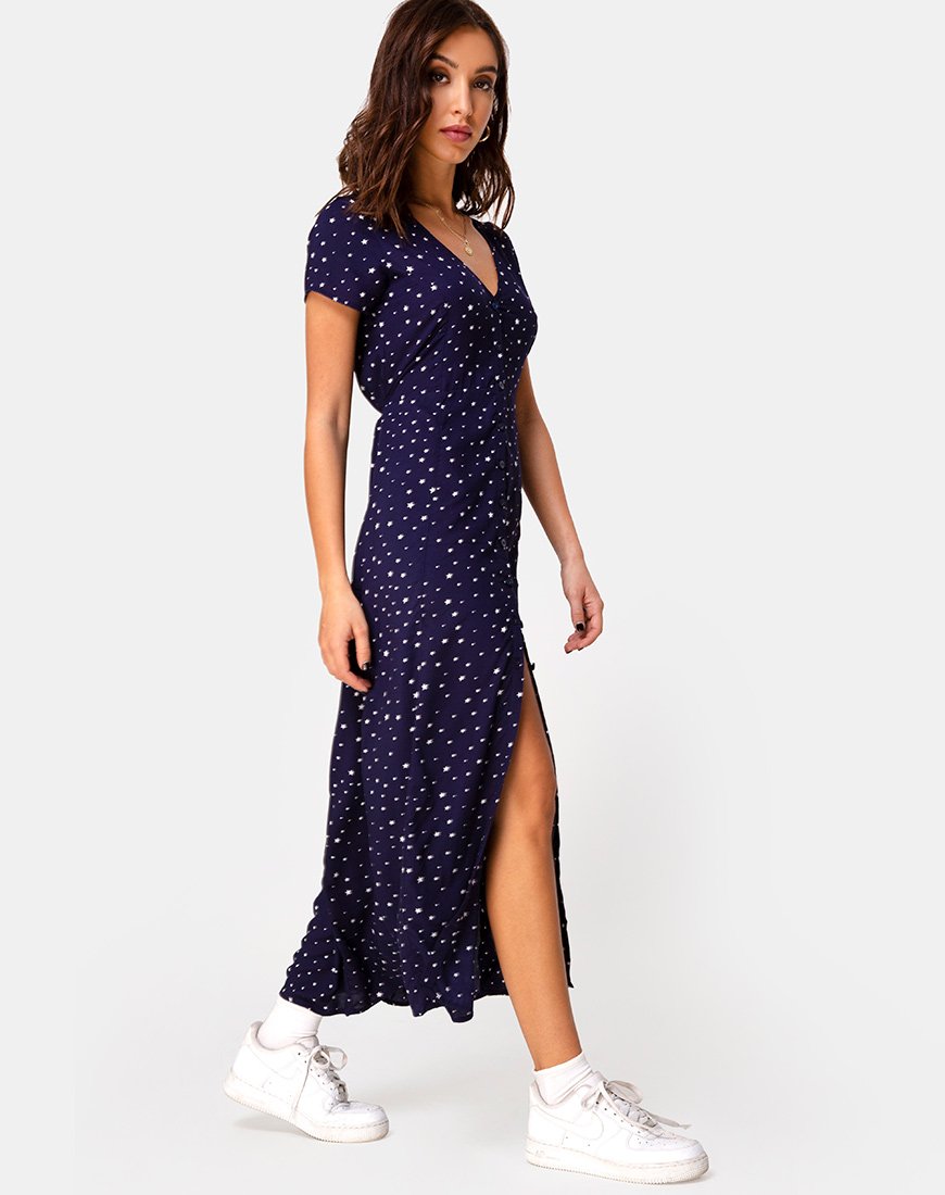 Image of Sanrin Midikleid in Starstruck Navy