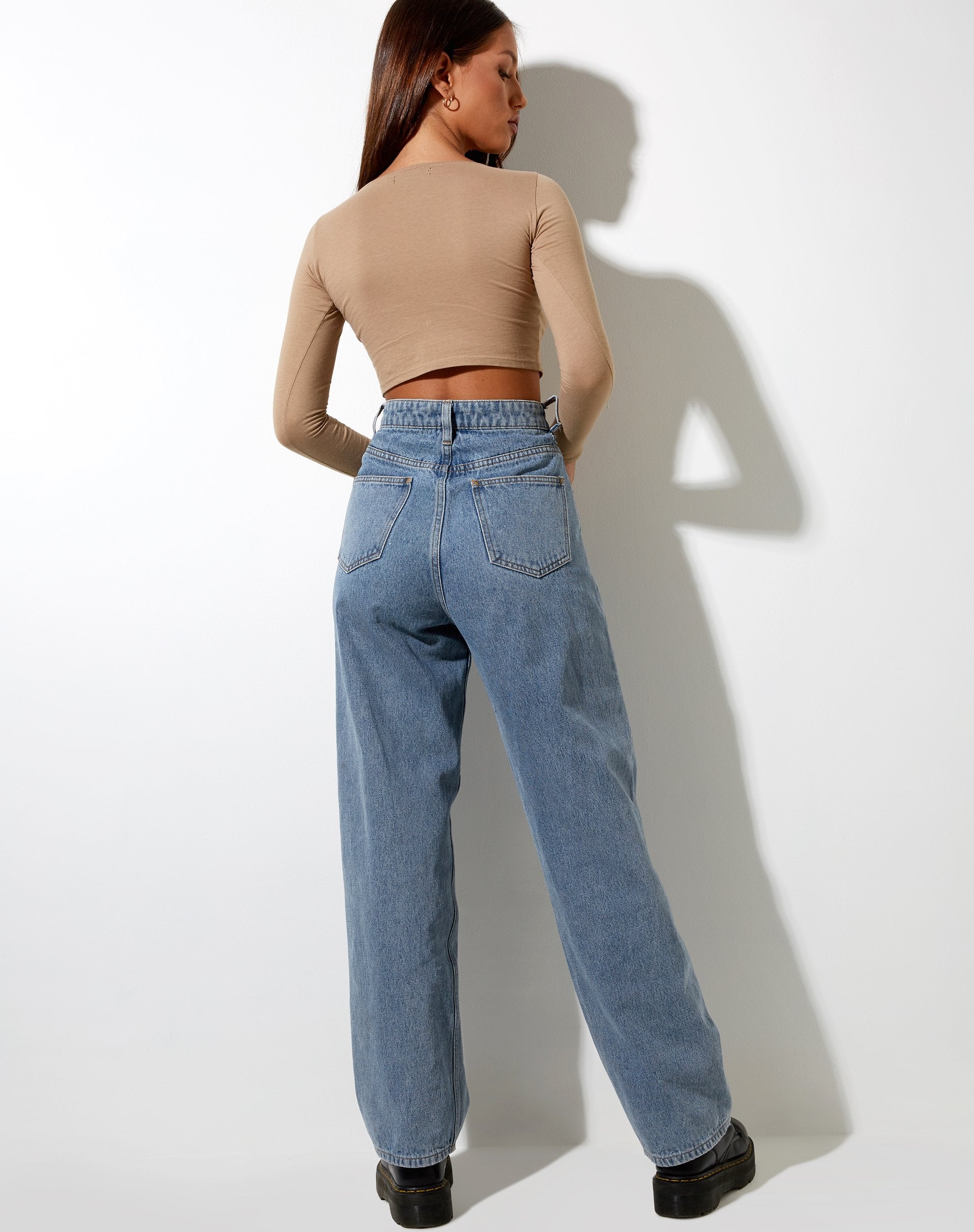 Image of Sarah Langärmeliges Top in Biscuit