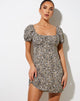 Image of Sasi Mini Dress in Spring Fling Floral Schwarz