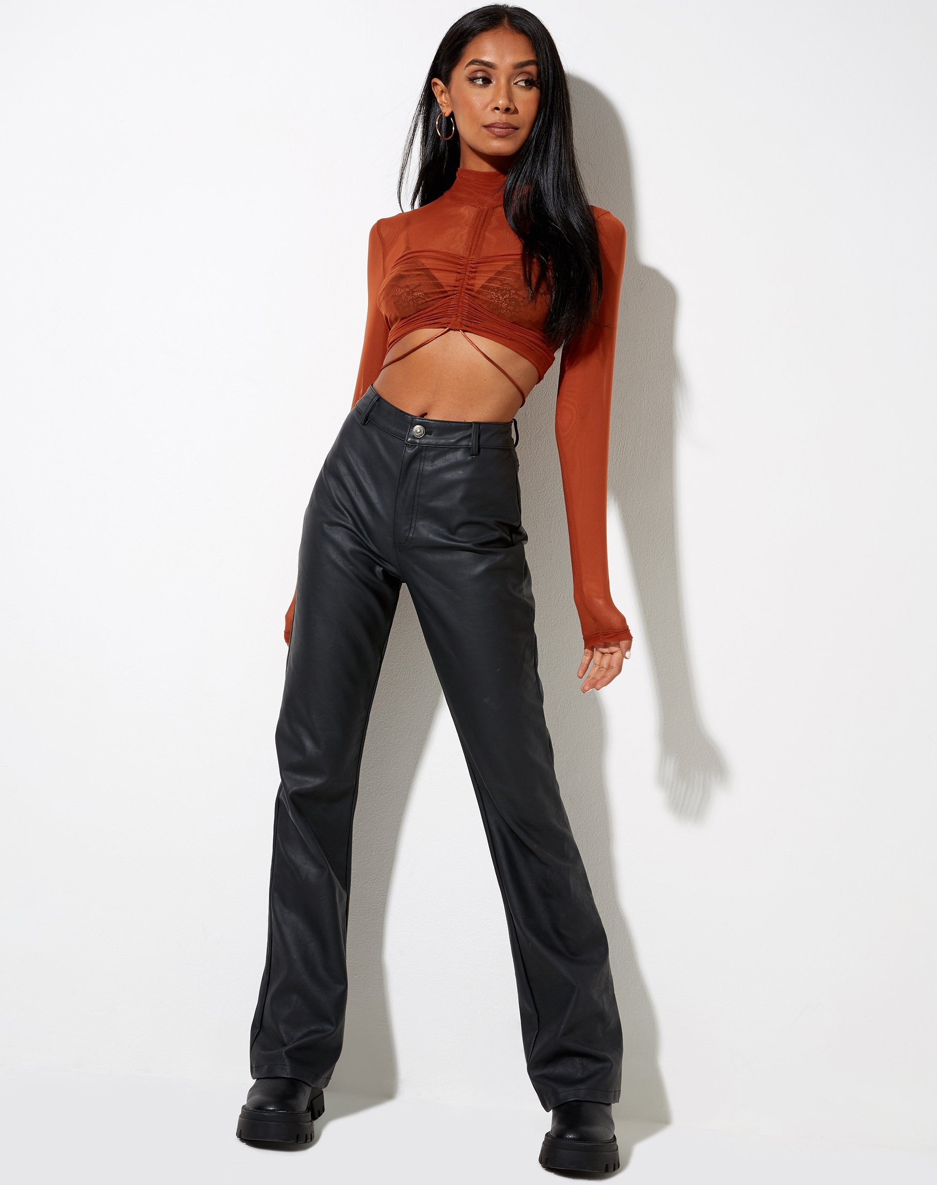 Bild von Sauja Crop Top aus Mesh Brick