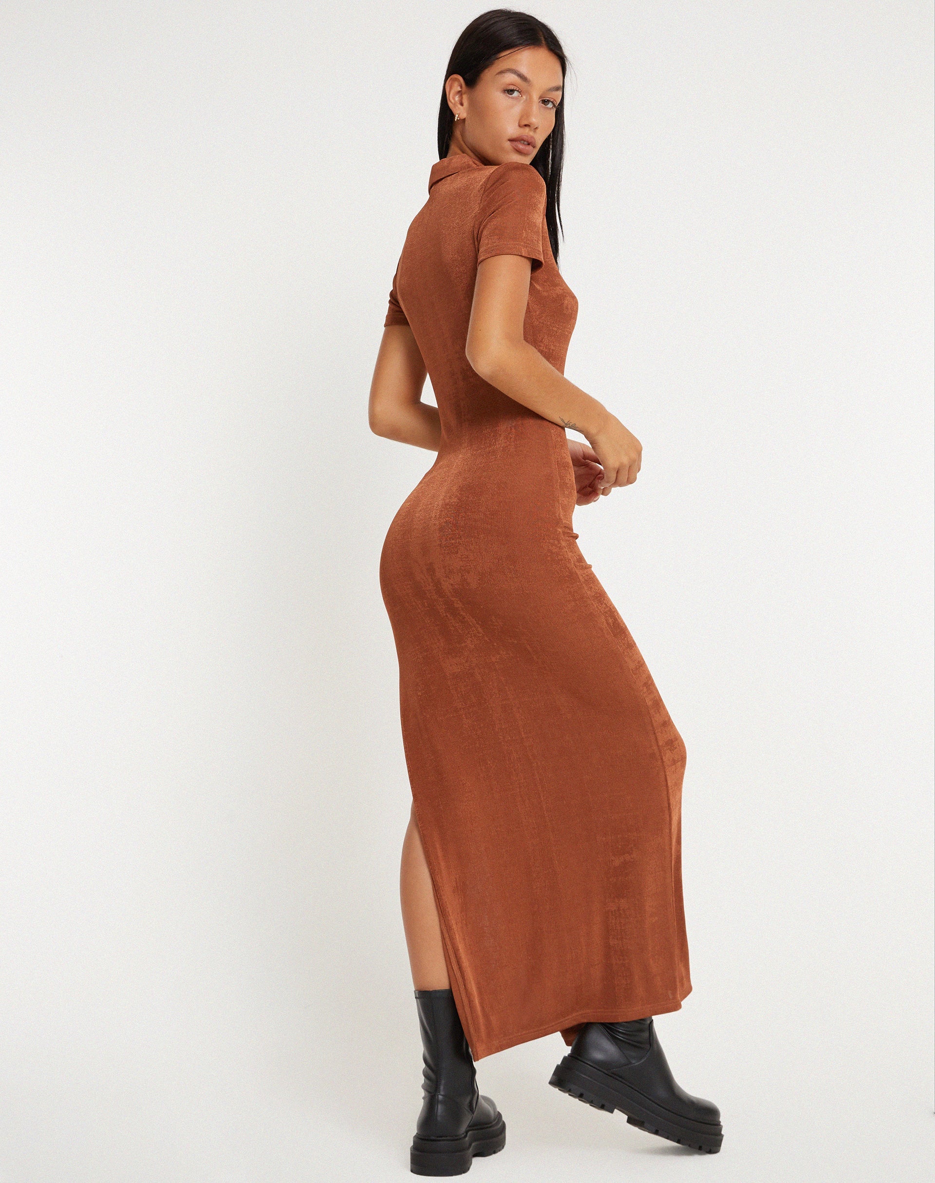 Bild von Savita Maxikleid in Bronze