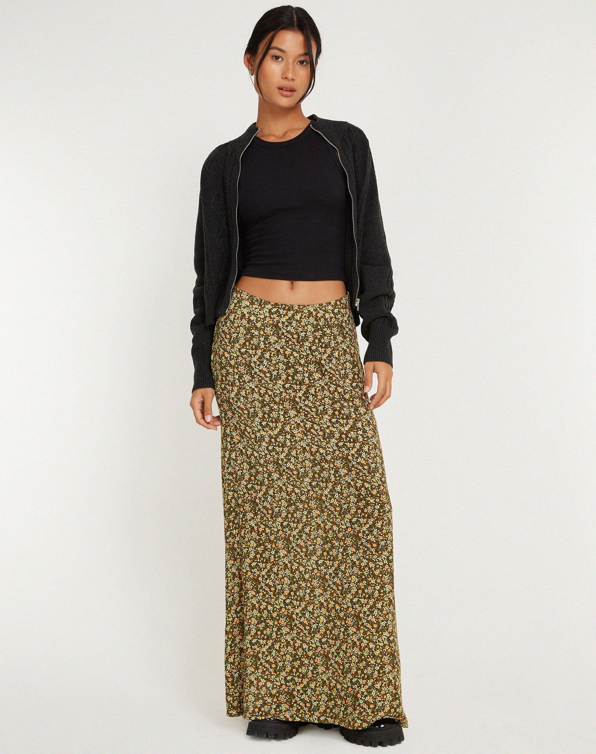 Abbildung Sayan Maxirock in Grungey Floral Khaki