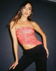 Sayunda Bandeau-Top in Rosenblütenrot