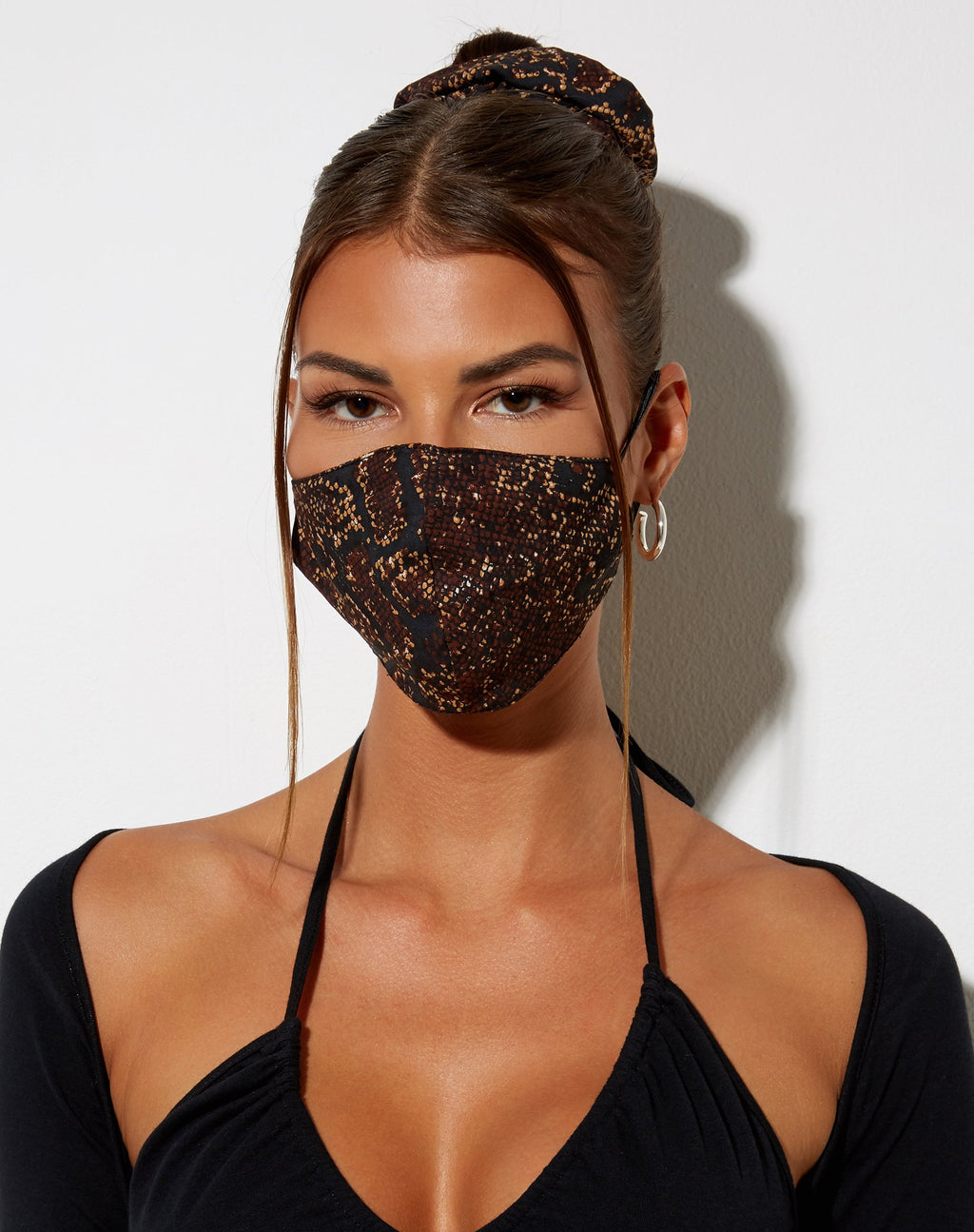 Gesichtsmaske in Dark Boa Brown
