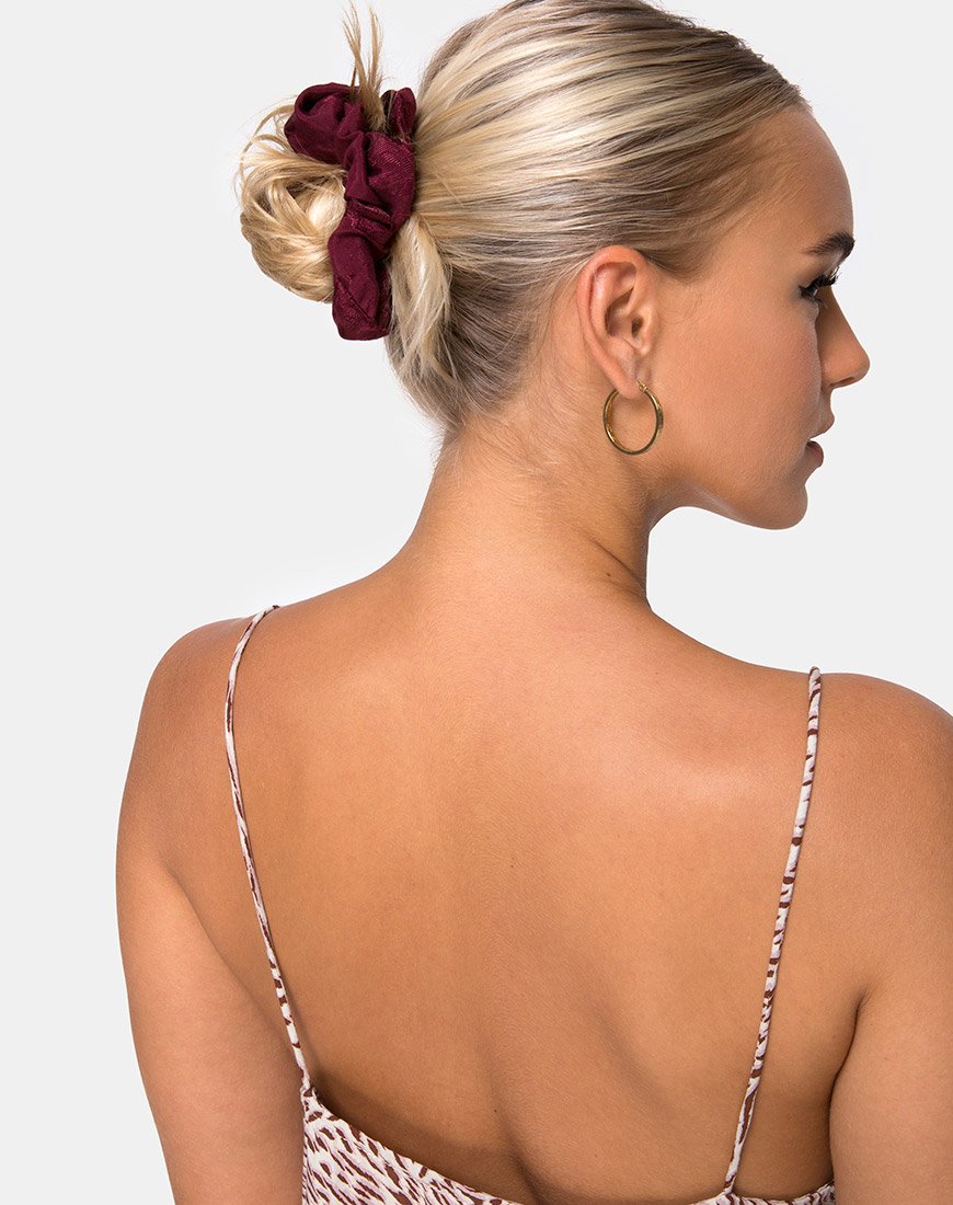 Haargummi in Satin Rose Burgundy