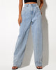 Bild von Seam Parallel Jeans in Light Wash Blue