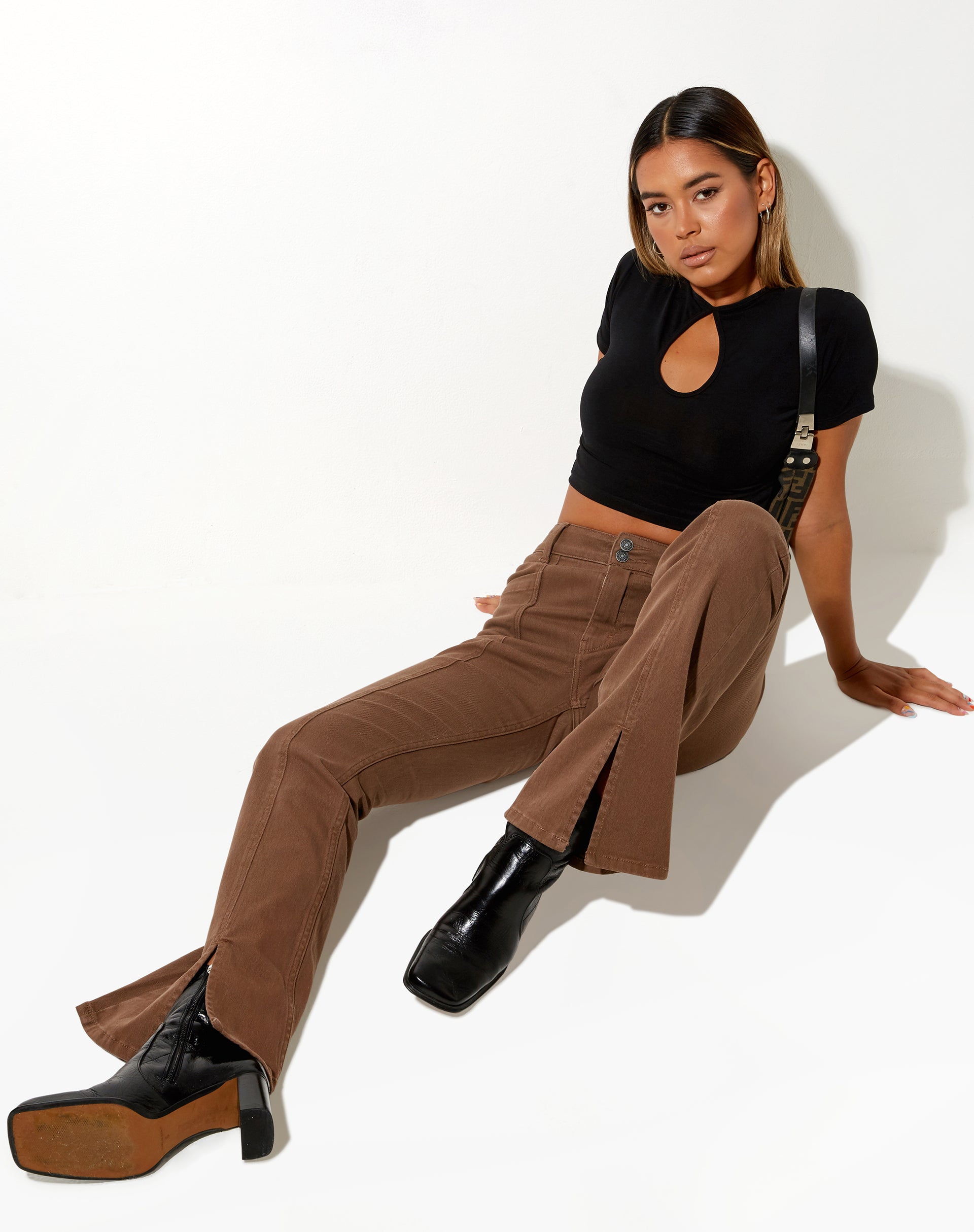 Bild von Seam Split Jeans in Rich Brown