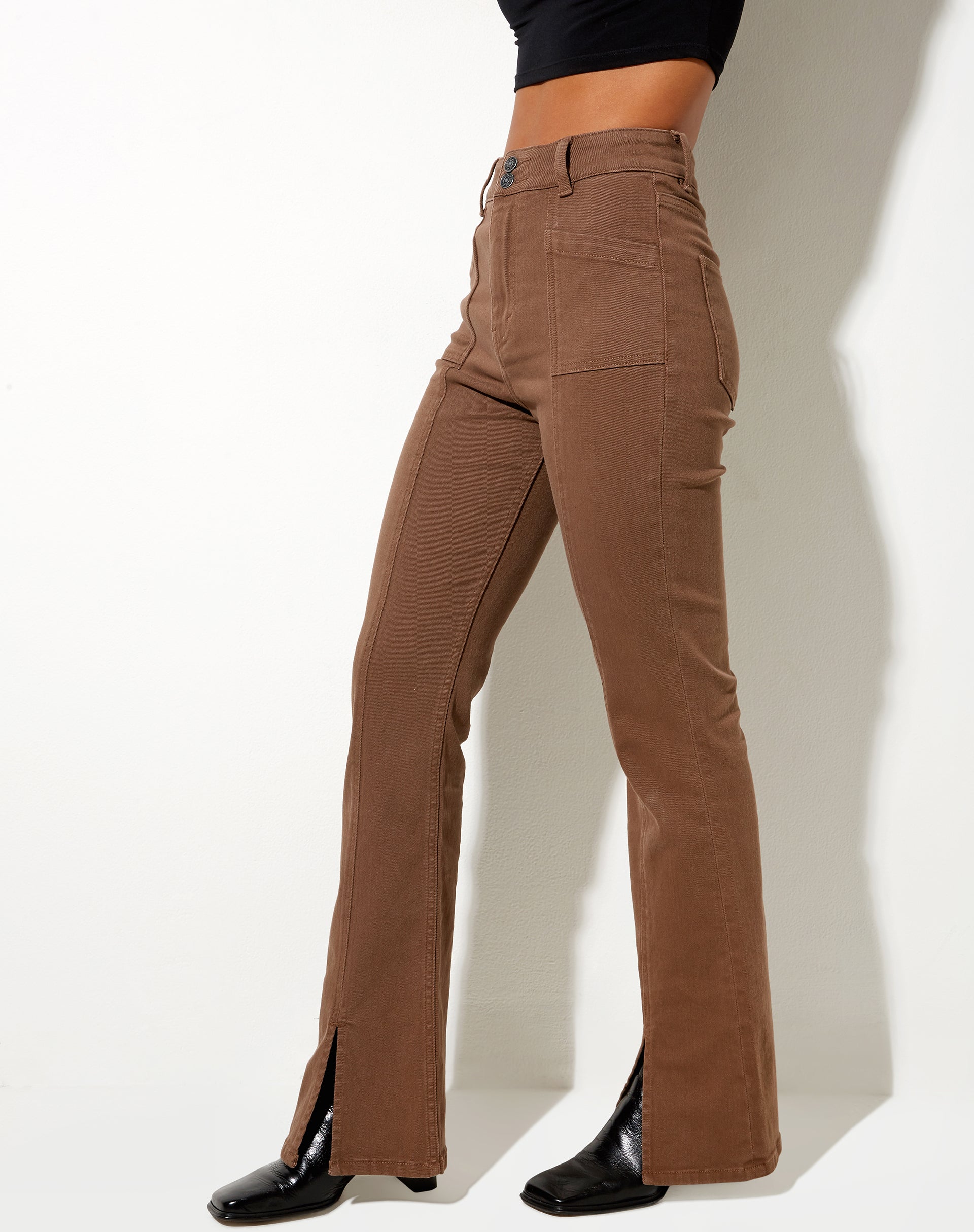 Bild von Seam Split Jeans in Rich Brown