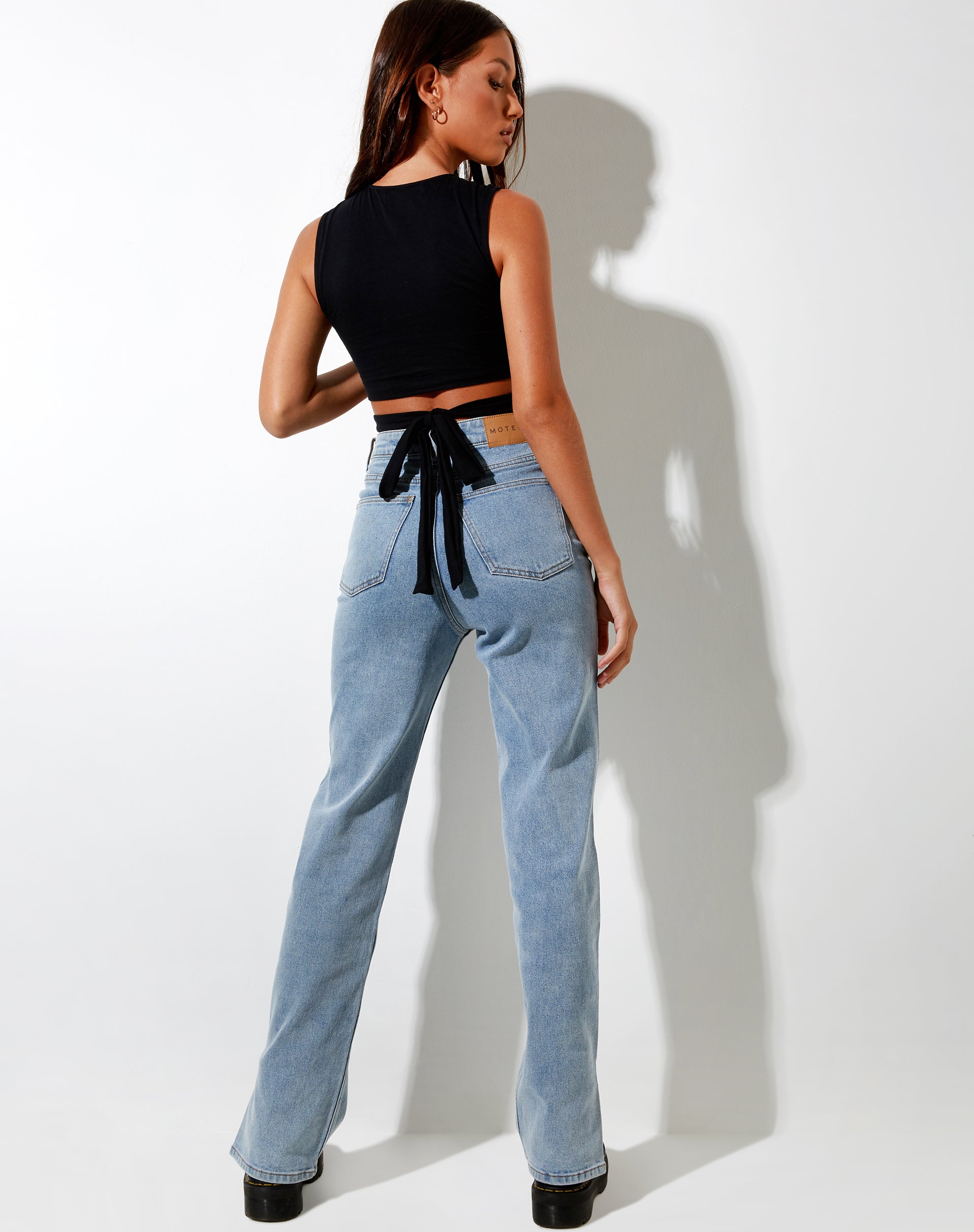 Image von Seowon Crop Top in Schwarz
