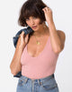 Image of Segina Mieder aus Crinkle-Rippstrick Rosa