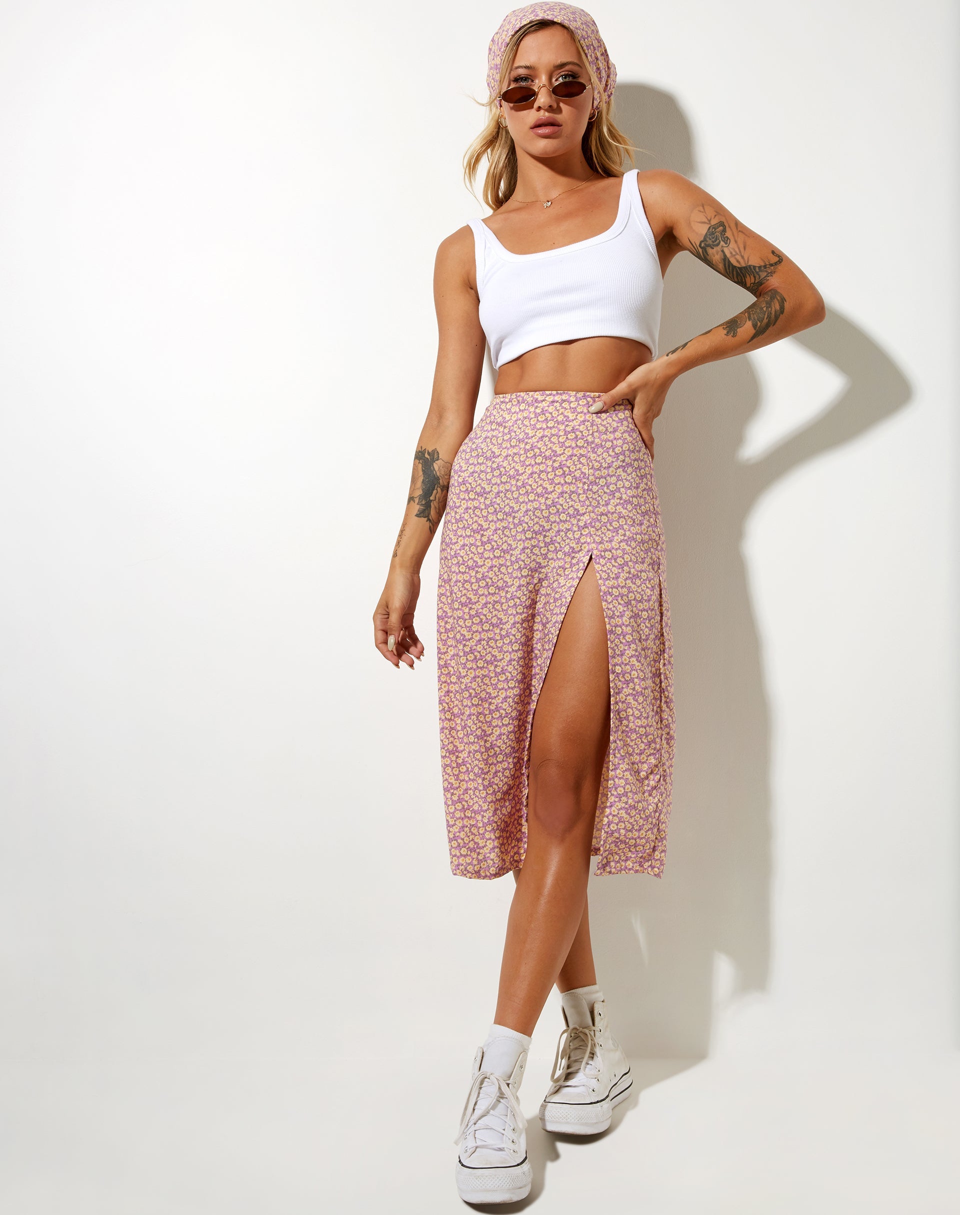 Bild von Seko Midirock in Flower Fun Flieder Zitrone