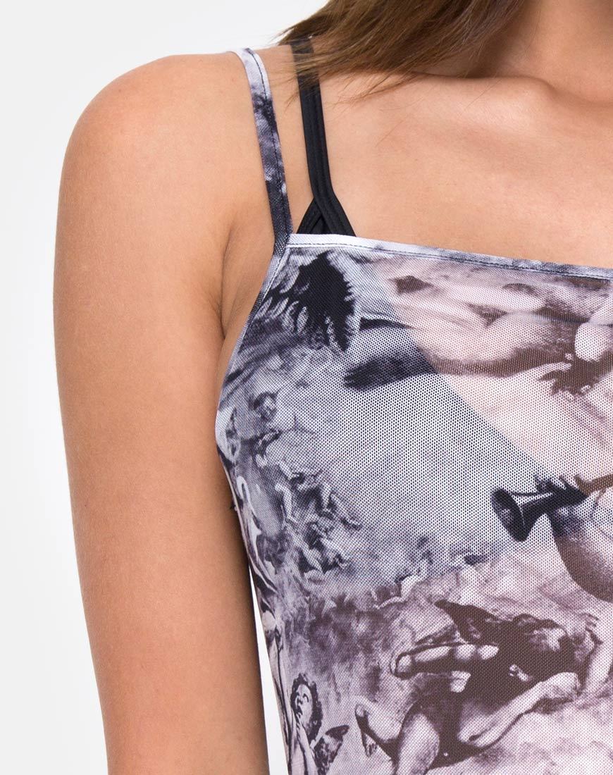 Image of Saleh Bodycon Kleid aus Cherub Mesh