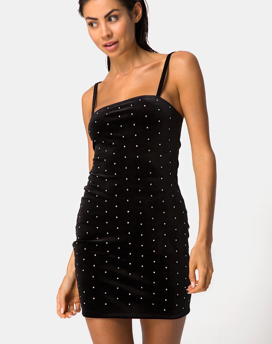 Bild von Selah Bodycon Kleid in Diamante Schwarz