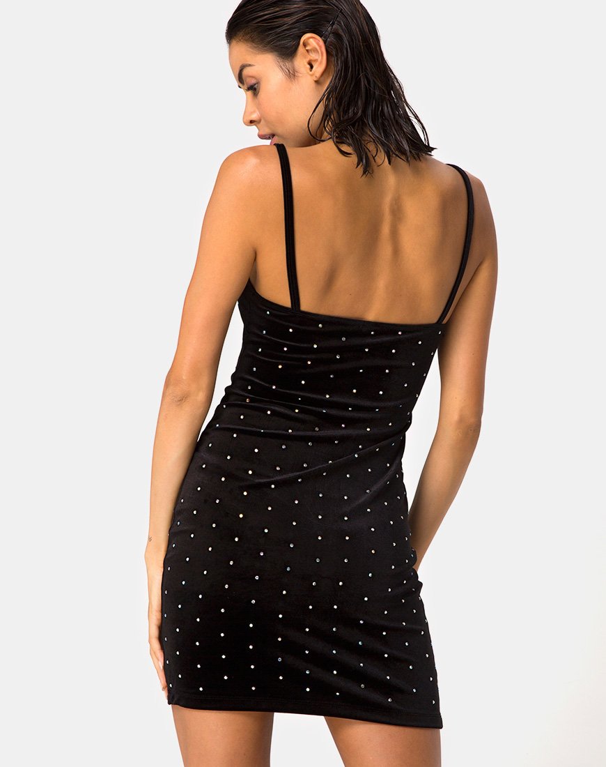 Bild von Selah Bodycon Kleid in Diamante Schwarz