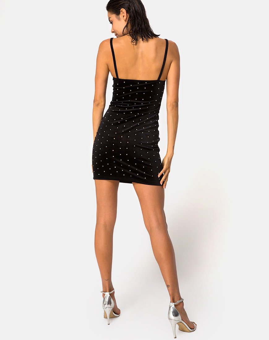 Bild von Selah Bodycon Kleid in Diamante Schwarz